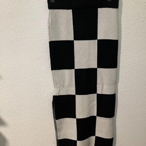 SHEIN Black and White Checkered Maxi Skirt